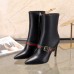 Gucci Black Leather Sylvie Ankle Boots