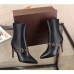 Gucci Black Leather Sylvie Ankle Boots