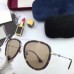 Gucci Tortoiseshell Aviator Metal Sunglasses