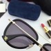 Gucci Black Aviator Metal Sunglasses