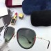 Gucci Green Aviator Metal Sunglasses