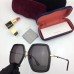 Gucci Black Oversize S quare Frame Metal Sunglasses