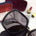 Gucci Black Oversize S quare Frame Metal Sunglasses