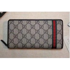 Gucci 291105 GG Supreme Canvas Web Zip Around Wallet