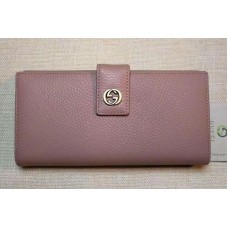 Gucci 337335 Calf Leather Wallet Pink