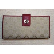 Gucci 337335 GG Supreme Wallet Red