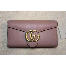 Gucci 400586 GG Marmont Continental Wallet Pink