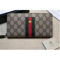 Gucci 408831 Web GG Supreme zip around wallet