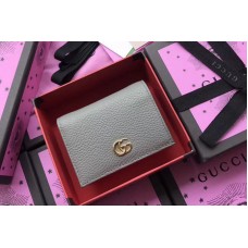 Gucci 456126 Leather card case Grey