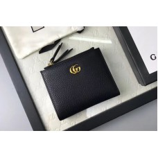 Gucci 474747 Calfskin Leather Wallet Black