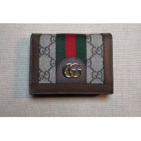 Gucci 523155 GG Supreme Ophidia card case Wallets