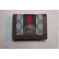 Gucci 523155 GG Supreme Ophidia card case Wallets