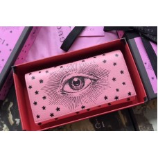 Gucci Eye Print Long Wallet 521556 Pink