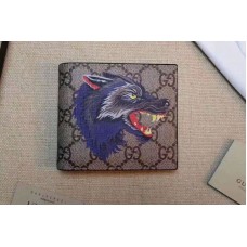 Gucci Wolf print GG Supreme wallet 451268