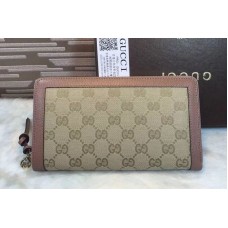 Gucci 323397 Bree Original GG Canvas Zip Around Wallet Pink