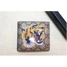 Gucci 451268 Tiger print GG Supreme wallet