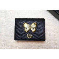 Gucci 466492 GG Marmont Butterfly stud card case