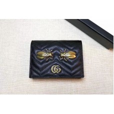 Gucci 466492 GG Marmont cicada stud card case