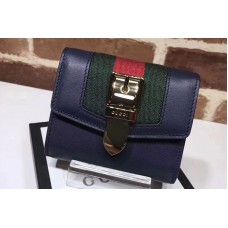 Gucci 476081 Sylvie leather wallet Blue