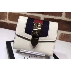 Gucci 476081 Sylvie leather wallet White