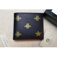 Gucci 495055 Bee Star leather bi-fold wallet