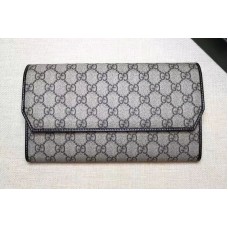 Gucci 163252 GG Canvas Continental Wallet Black