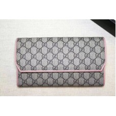 Gucci 163252 GG Canvas Continental Wallet Pink