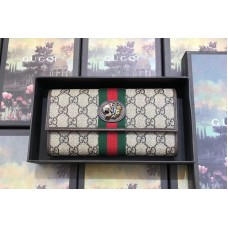 Gucci 573789 Rajah continental wallet GG Supreme Canvas