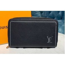 Louis Vuitton M41503 LV Clutch Zippy Wallet Black Taurillon leather