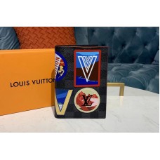 Louis Vuitton N60154 LV Passport Cover Wallet Damier Graphite Canvas