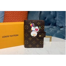 Louis Vuitton R20005 LV Small Ring Agenda Cover Wallet Monogram canvas With Panda