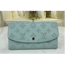 Louis Vuitton M60144 LV iris wallet in Blue Mahina leather