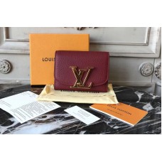 Louis Vuitton M58196 Taurillon Leather Capucines Wallet Burgundy