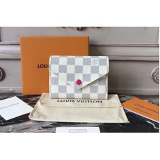 Louis Vuitton N64022 Damier Azur Canvas Victorine Wallet Red