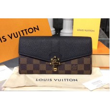 Louis Vuitton N64449 Clapton Wallet Damier Ebene Canvas Black