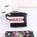 Gucci Black Stripe Leather Bi-fold Wallet