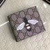 Gucci Bee Print GG Supreme Bi-fold Wallet