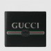 Gucci Black Print Leather Bi-fold Wallet