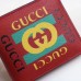 Gucci Red Print Leather Bi-fold Wallet