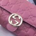 Gucci Icon Continental Wallet In Pink Guccissima Leather