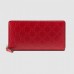 Gucci Zip Around Wallet In Red Guccissima Leather