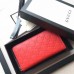 Gucci Zip Around Wallet In Red Guccissima Leather