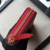 Gucci Zip Around Wallet In Red Guccissima Leather