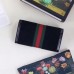 Gucci Black Ophidia GG Suede Continental Wallet