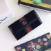 Gucci Black Ophidia GG Suede Continental Wallet