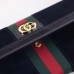 Gucci Black Ophidia GG Suede Continental Wallet