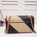 Gucci Diagonal GG Marmont Small Shoulder Bag 443497 Beige/Black 2019