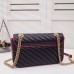 Gucci Diagonal GG Marmont Small Shoulder Bag 443497 Black 2019