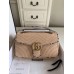 Gucci GG Marmont Raffia Small Shoulder Bag 443497 Beige/Gray 2019