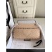 Gucci GG Marmont Raffia Small Shoulder Bag 443497 Beige/Gray 2019